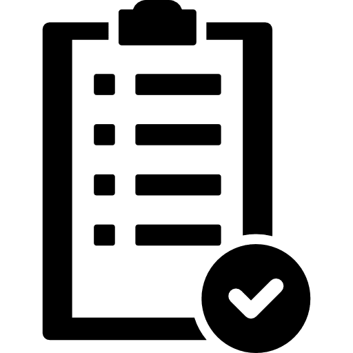 Check list listing clipboard check mark icon Check list listing clipboard check mark icon