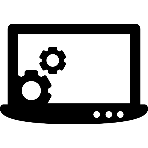 Laptop settings technology computing laptop screen icon Laptop settings technology computing laptop screen icon