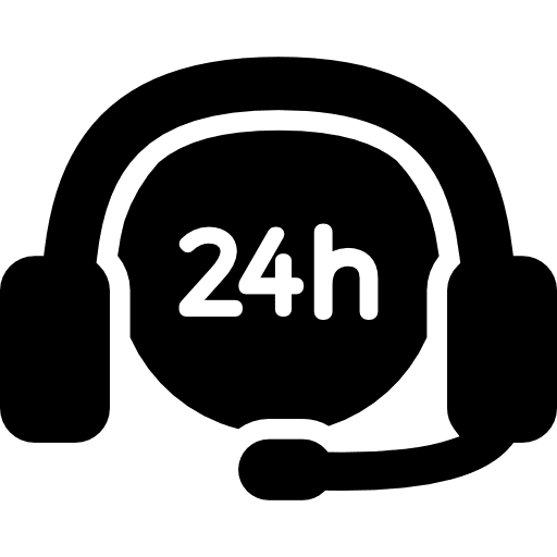 24 hours support help customer service telemarketer icon 24 hours support help customer service telemarketer icon