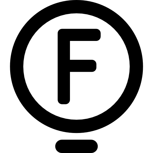 Petroleum solvent only with advice washing machine letter f wash icon Petroleum solvent only with advice washing machine letter f wash icon