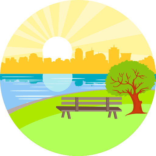 Park outside park tree icon
