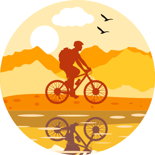 Cycling bicycle cycling scenery icon