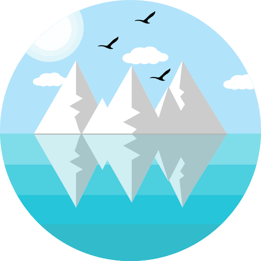 Iceberg nature landscape polar icon