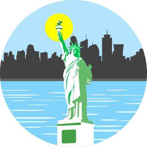 New york landmark cityscape statue of liberty icon