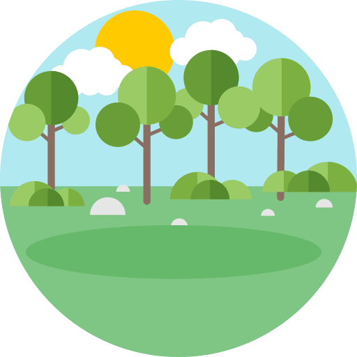 Park nature sun scenery icon
