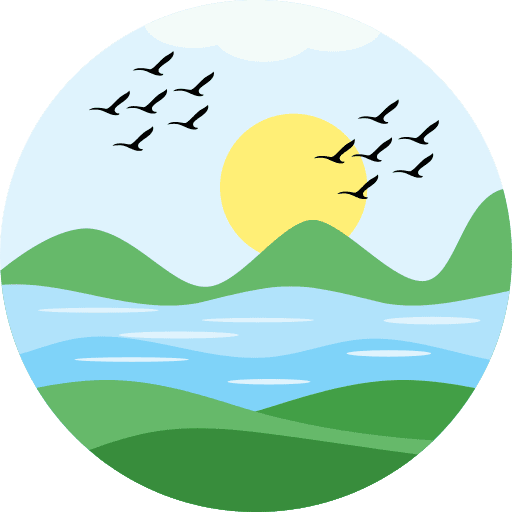 River nature river birds icon