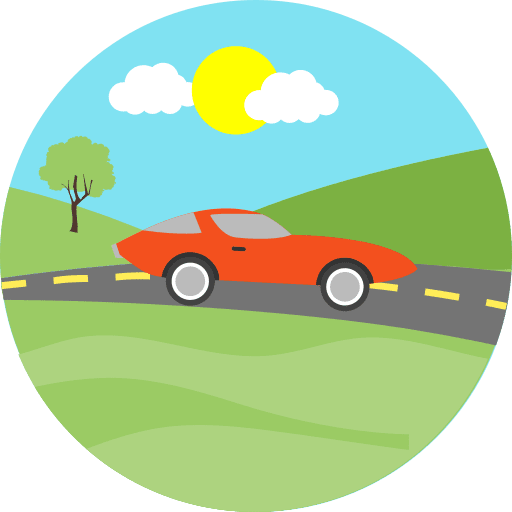 Car car landscape nature icon