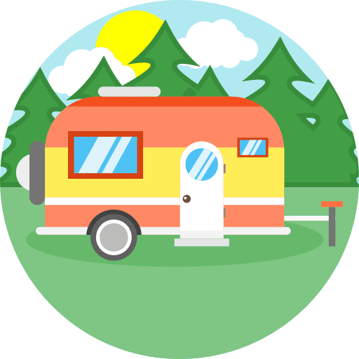 Caravan travel transportation caravan icon