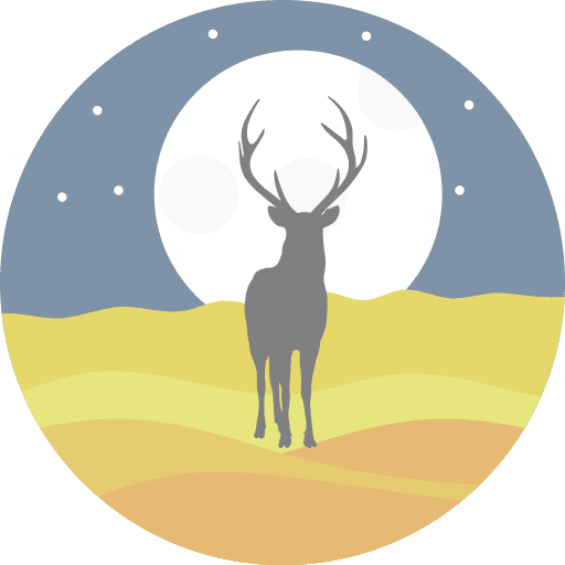 Deer nature landscape scenery icon