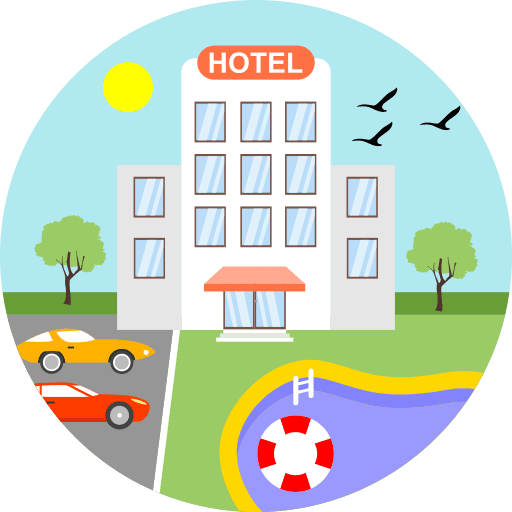 Hotel hotel hostel holidays icon