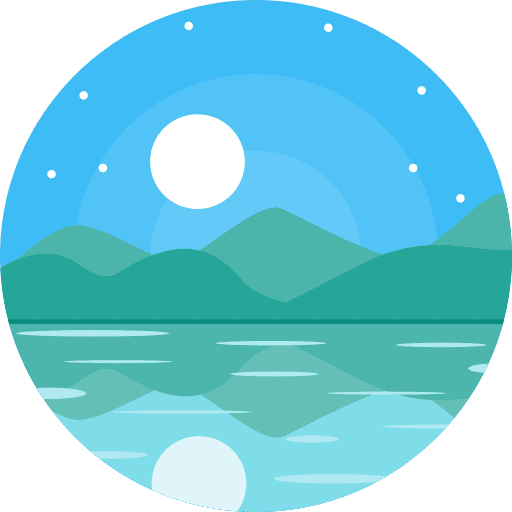 Lagoon nature landscape mountains icon