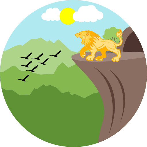 Cliff lion cliff nature icon