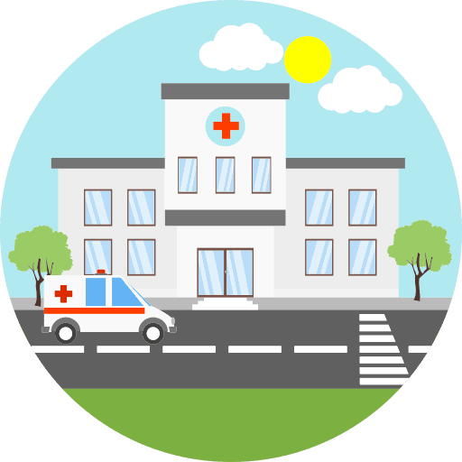 Hospital architectonic hospital medical icon