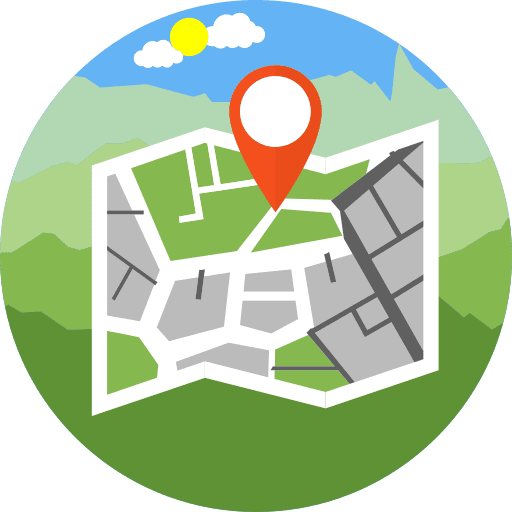 Map position maps and location maps and flags icon