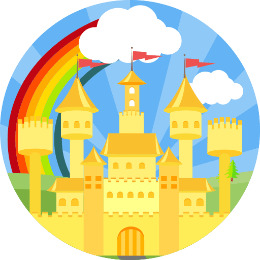 Palace monuments rainbow fortress icon