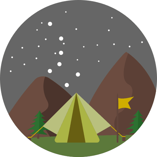 Camping scenery tent camping icon