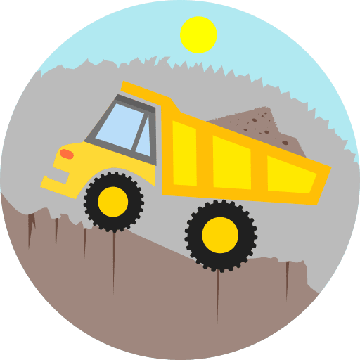 Dump truck transport dump truck transportation icon