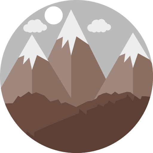 Mountains scenery mountains hills icon