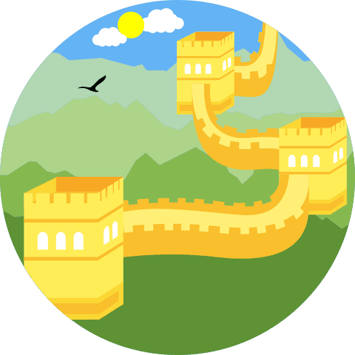 Great wall of china chinese asia great wall of china icon