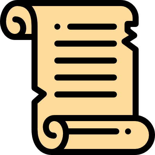 Ancient scroll education paper egypt icon