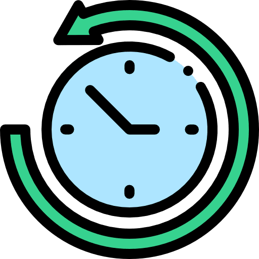 Return to the past circular arrows return on investment return to the past icon