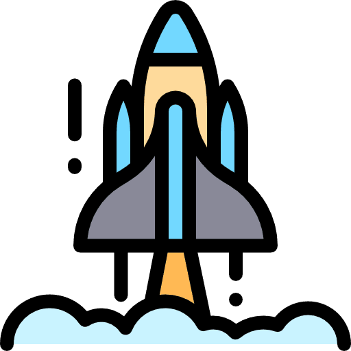 Rocket spaceship rocket transportation icon