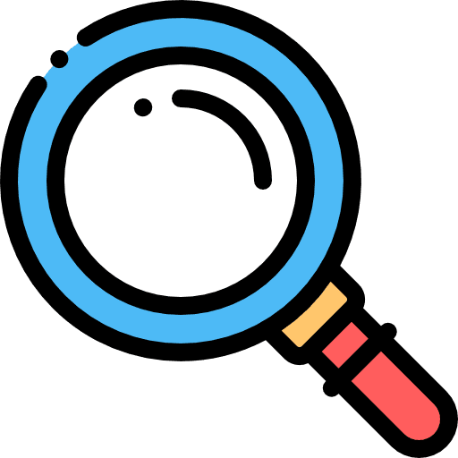 Search investigation zoom magnifying glass icon