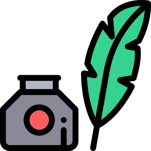 Feather pen feathers education write icon