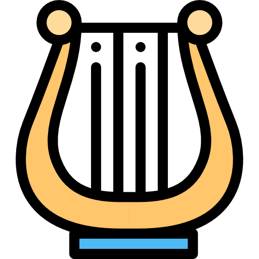 Harp classical music and multimedia ancient icon