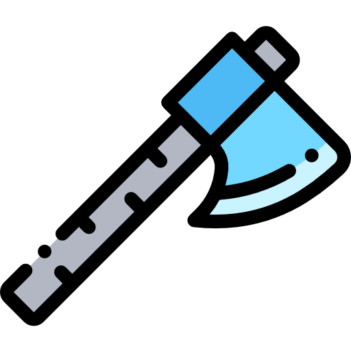 Axe hammer stone age axe icon