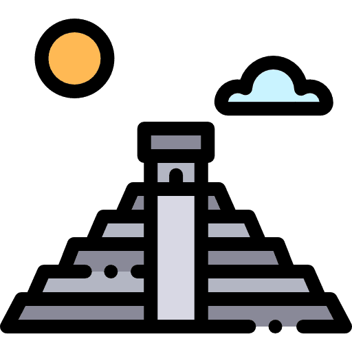 Maya pyramid maya architecture and city building icon