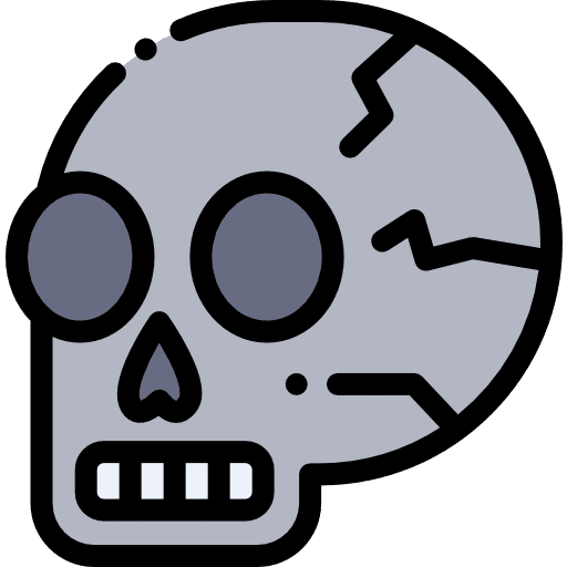 Skull healthcare and medical bones head icon