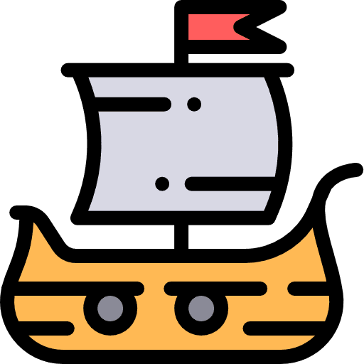 Viking ship vessel transportation antique icon