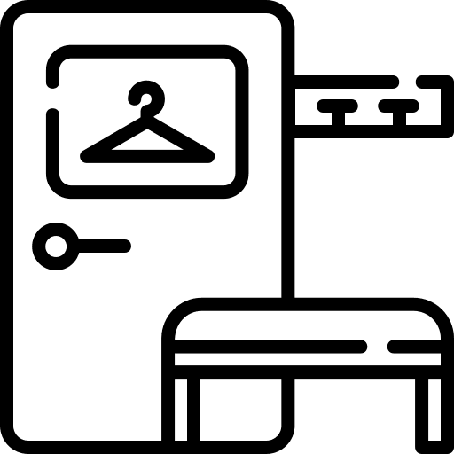 Changing room safe sports and competition closet icon