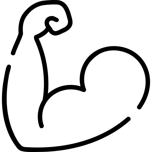 Muscle sports and competition exercise biceps icon