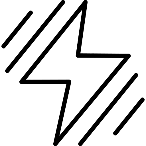 Power shapes and symbols energy flash icon