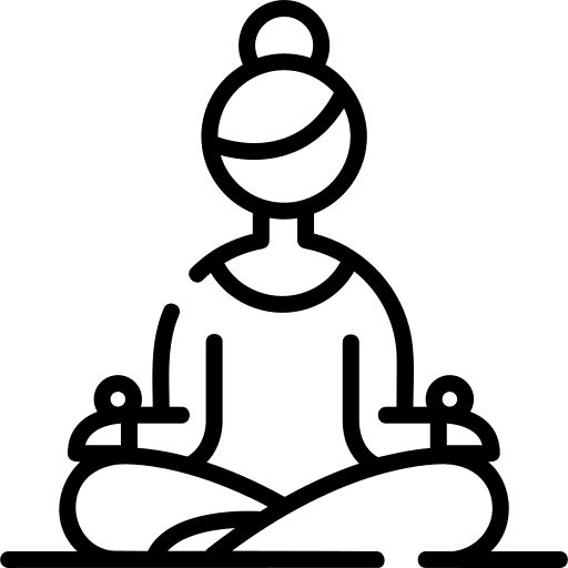 Yoga position meditation pose pilates icon