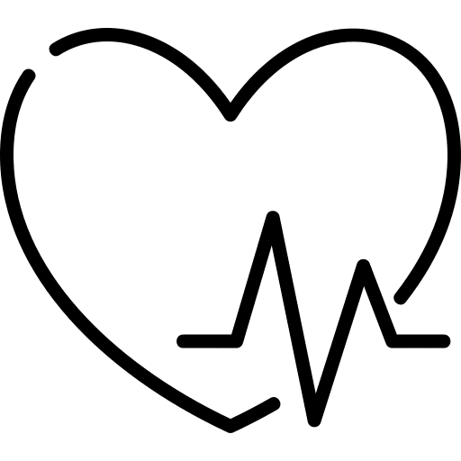 Heart rate love beat electrocardiogram icon