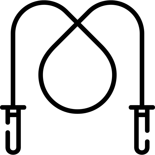 Jumping rope sports and competition jumping rope training icon