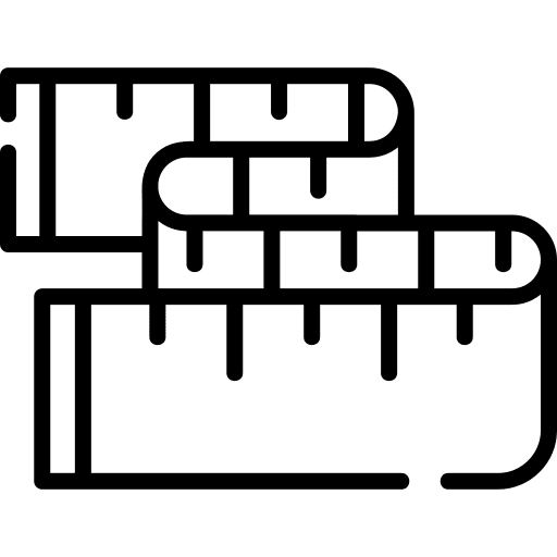 Wellness measuring tape wellness tools icon