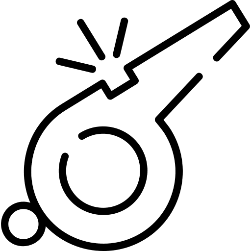 Whistle sports and competition miscellaneous referee icon