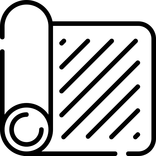 Yoga mat yoga excercise gymnastics icon