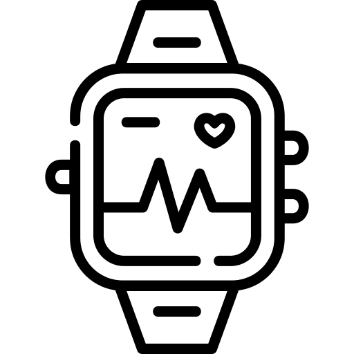 Pulsometer machine medical equipment time and date icon
