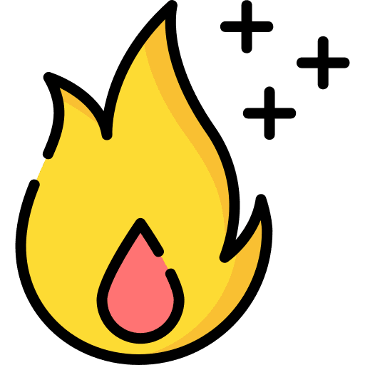 Burn fire security calories icon