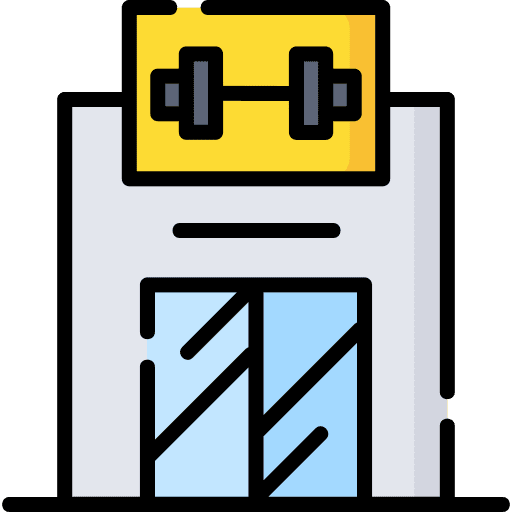 Gym building architecture gym icon