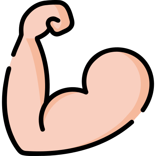 Muscle wellness medical hand icon