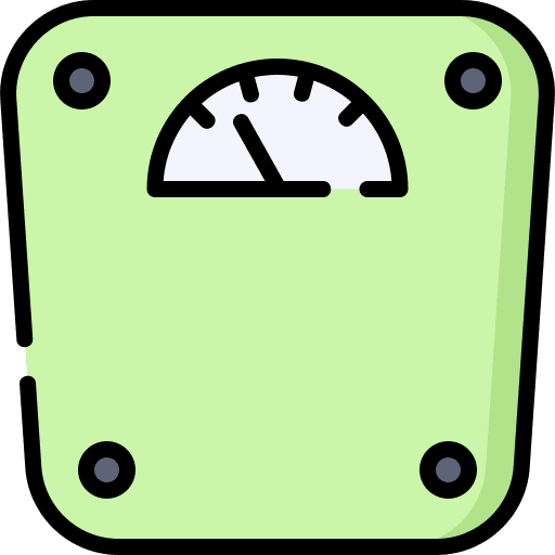 Scale fitness wellness weighing icon