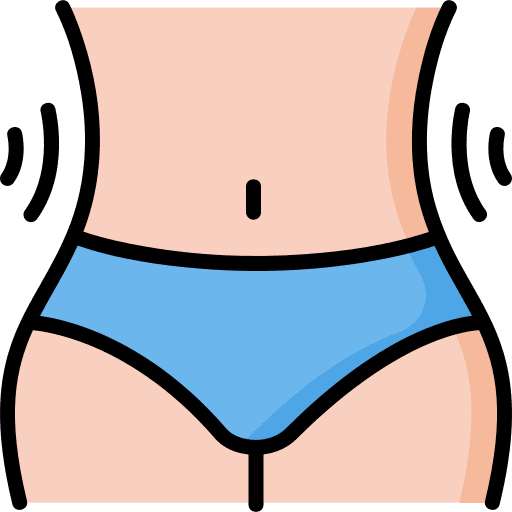 Waist healthcare and medical thin reduce icon