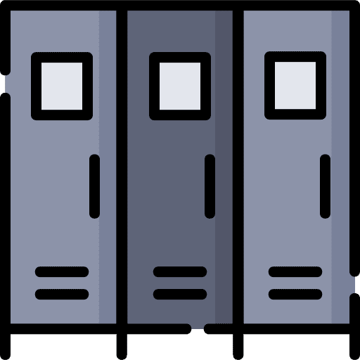 Lockers gym sportive sports and competition icon