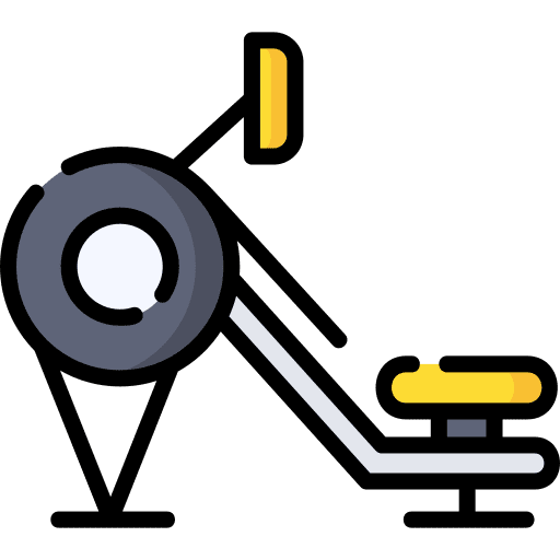 Rowing exercise machine sport icon